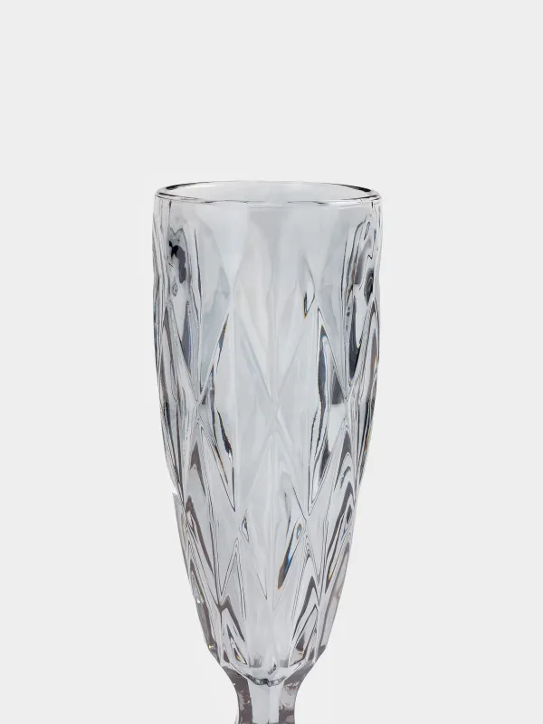 Шампан бокал-кубогы, 170 мл, Шыны P, сұр, Rhomb color, image-2