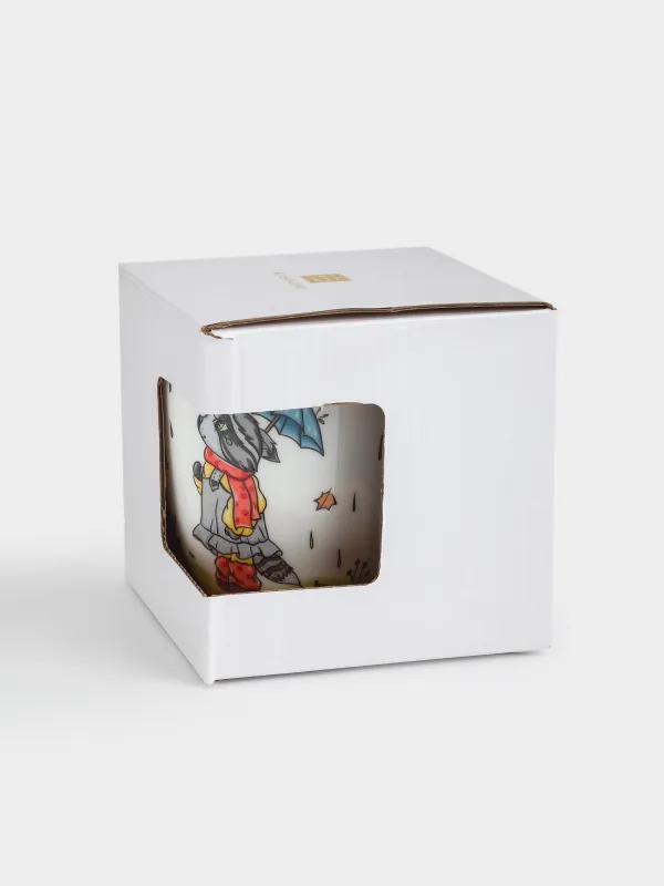 Саптыаяқ, 400 мл, фарфор F, ақ, Жанаттар, Forest animals, image-4