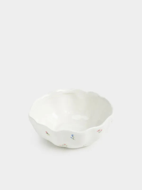 Кесе, 13х5 см, 250 мл, керамика, сүт түстес, Нәзік гүлдер, El flora, image-3