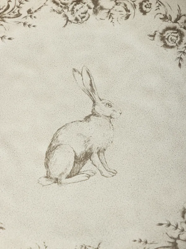 Тарелка обеденная, 27 см, Заяц с цветами, Rustic Easter, image-4