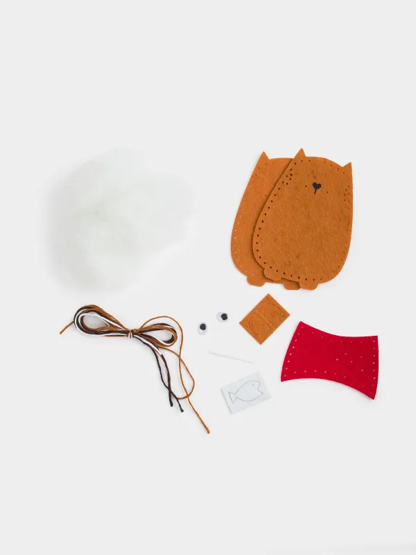 Набор для творчества, 13х15 см, рукоделие, фетр, подвеска, Кот, Creativity, image-1