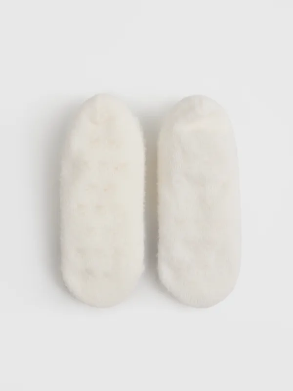 Әйелдер шұлықтары, үйге арналған, өлшемі 36-38, помпоны бар, акрил/шерпа, сүт түстес, Кірпі, Funny warm, image-2