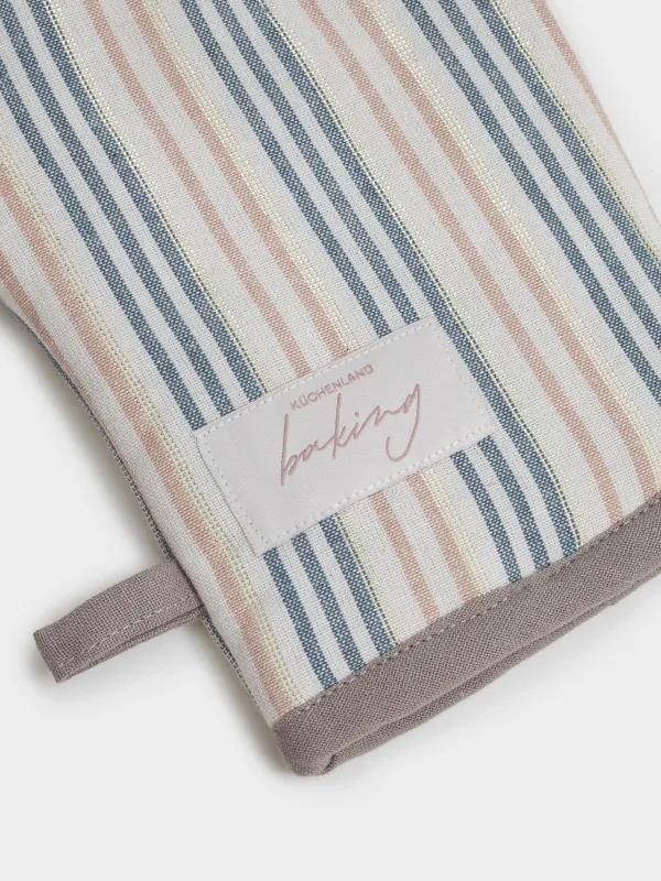 Ыдыс ұстағыш-қолғап, 18х30 см, мақта, сарғылт-қоңыр, Жолақтар, Stripes kitchen, image-3