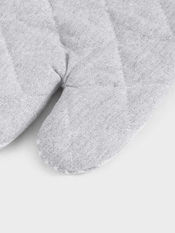 Прихватка-варежка, 17x33 см, хлопок, светло-серая, Полосы, Stripe kitchen, image-3