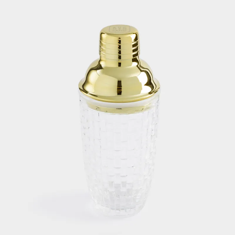 Набор для коктейлей, 2 перс, 3 пр, шейкер/стаканы, стекло Р/сталь, золотистый, Mosaic gold, image-1