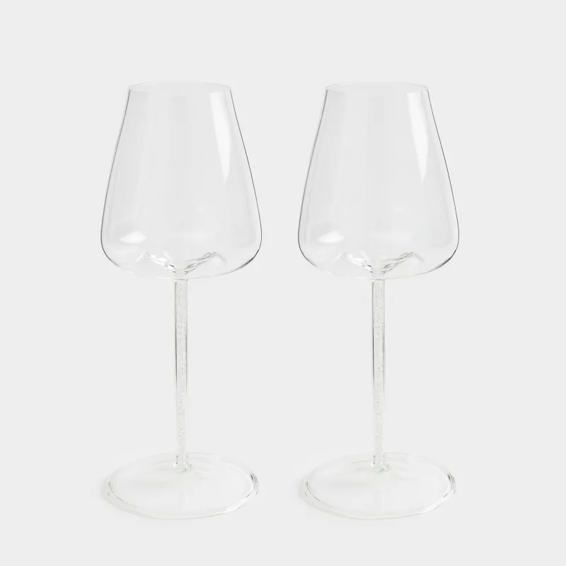 Бокал для красного вина, 450 мл, 2 шт, стекло Б/стразы, Sorento crystal