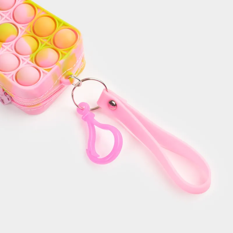 Игрушка-антистресс Pop-it, 8х5 см, силикон, цветная, Кошелек-брелок, Pop-it, image-5