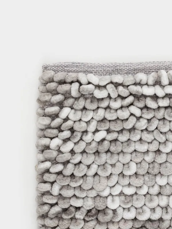 Кілем, 60х100 см, полиэстер / мақта, сұр, көпіршіктер, image-4