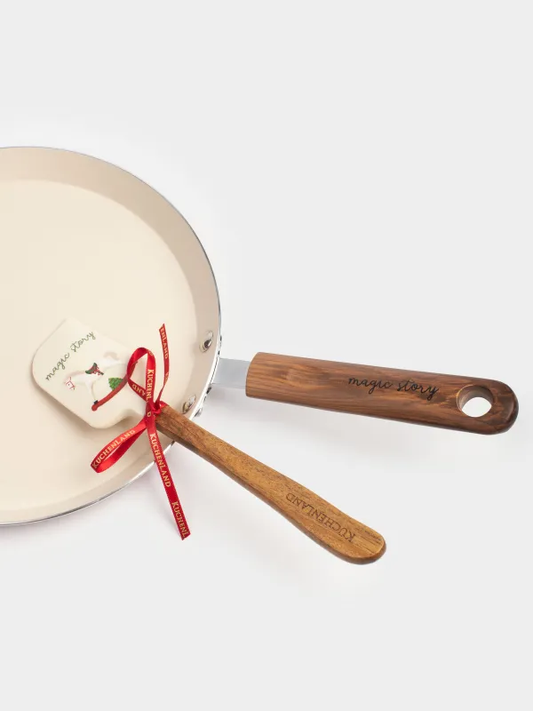 Құймақ табасы, 22 см, шпательмен, металл/ағаш, жасыл, Жылқы, Christmas tree, image-4