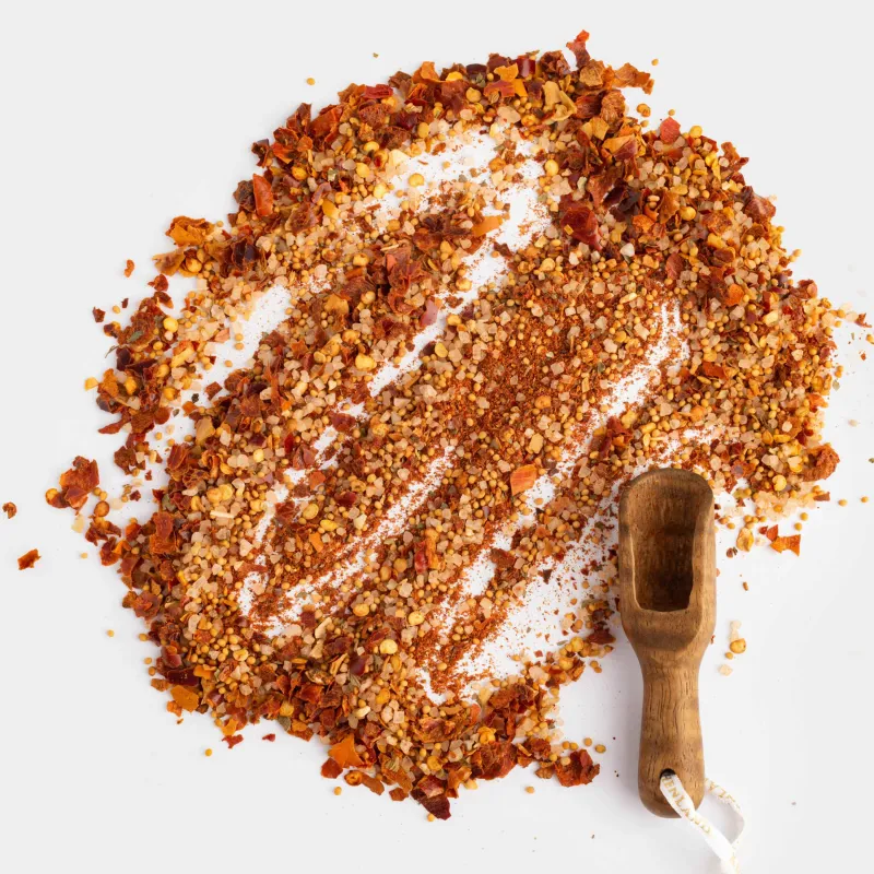 Емкость для специй, 8 см, с наполнением, с ложкой, стекло/дерево/сталь, Для мяса, Seasoning, image-7