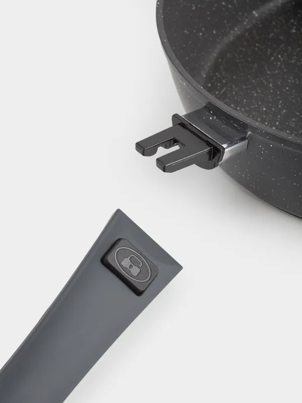 Таба, 28 см, қақпағы бар, алынбалы тұтқасы бар, жабыны бар, алюминий, Scandia, image-7