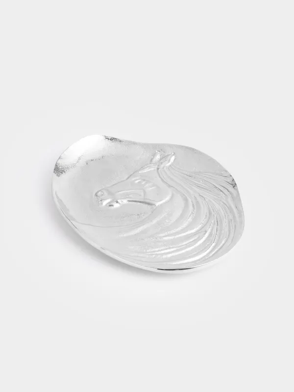 Сәндік ыдыс, 18х21 см, металл, күміс, Жылқы, Horse silver, image-3