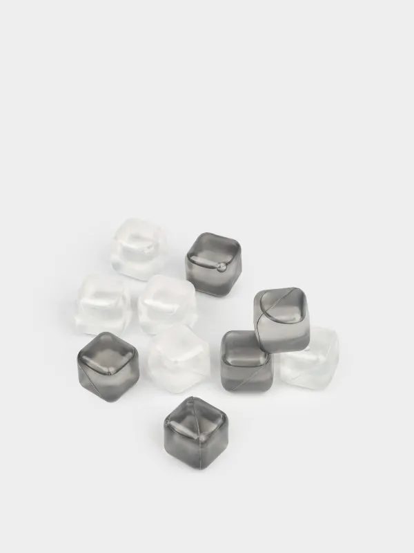 Сусындарды салқындатуға арналған текшелер жиынтығы, 10 дана, пластик, ақ / сұр, Dolce Vita, image-0