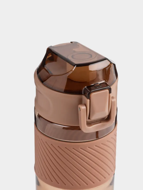Суға арналған бөтелке, 600 мл, пластик/силикон, қоңыр, Sport, image-3