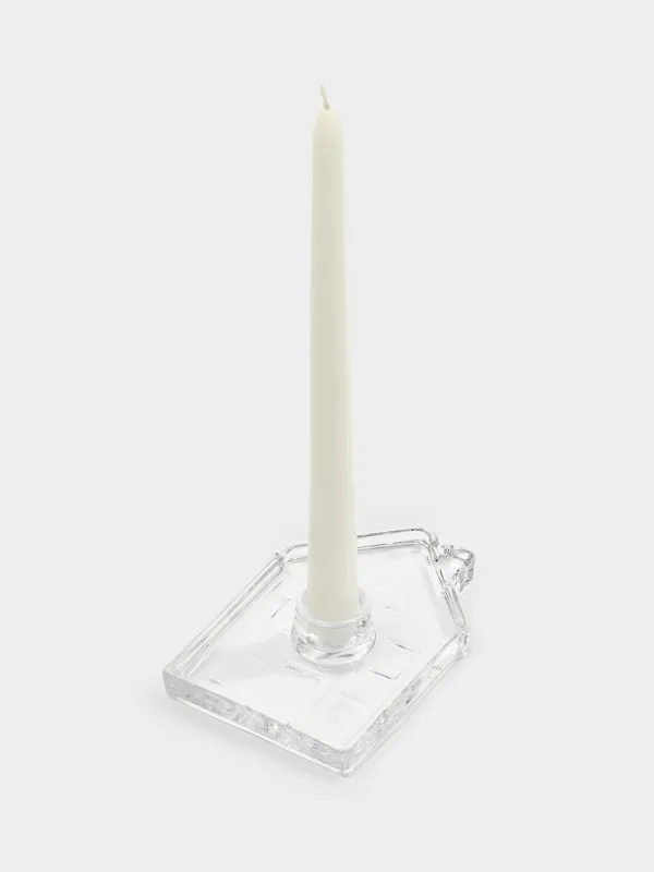 Шам ұстағыш, 14 см, жіңішке шамға арналған, шыны, House shape, image-4