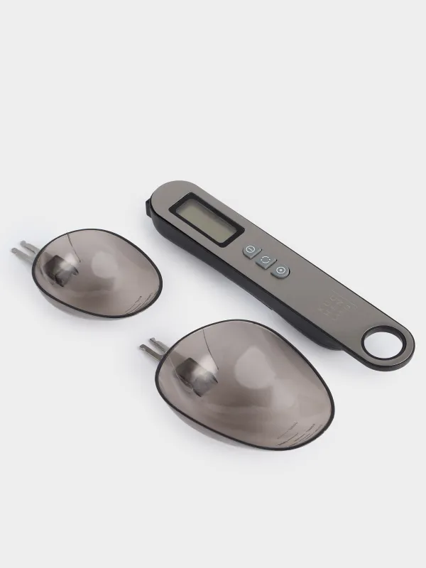 Таразы-ас қасық, 16 см, 2 саптама, электронды, болат / пластик, күміс, Poise, image-5