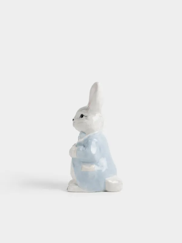 Мүсінше, 22 см, керамика, сұр, Пиджак киген қоян, Easter, image-4