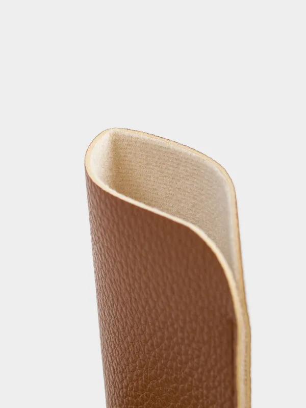 Көзілдіріктерге арналған қорап, 18x8 см, полиуретан, қоңыр, Memo, image-2