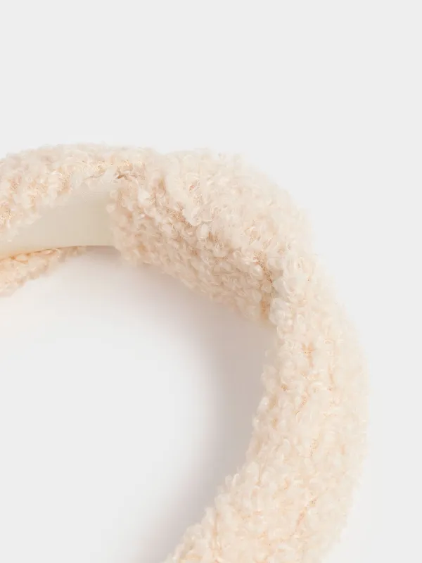 Шашқа арналған бау, 13х16 см, жасанды үлбір, сарғылт-қоңыр, Curled, image-4