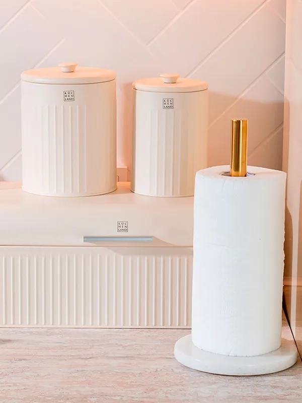 Қағаз сүлгі ұстағыш, 32 см, Болат / мәрмәр, алтын ақ, классикалық мәрмәр, image-2