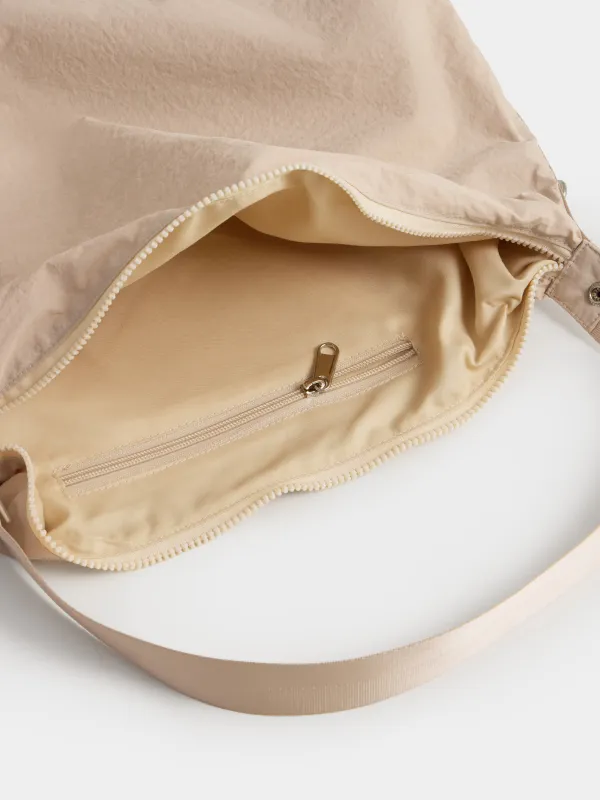 Спорттық сөмке, 40х38 см, сабы мен иық бауы бар, нейлон, сарғылт-қоңыр, Force sport, image-4