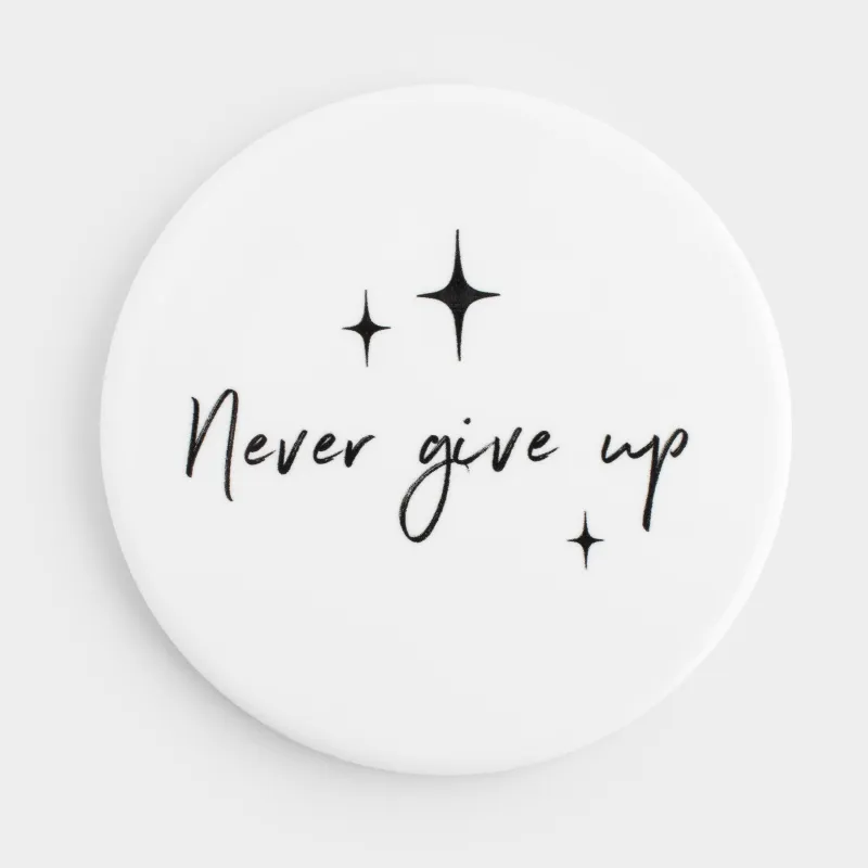 Подставка под кружку, 11 см, круглая, керамика/пробка, белая, Scroll