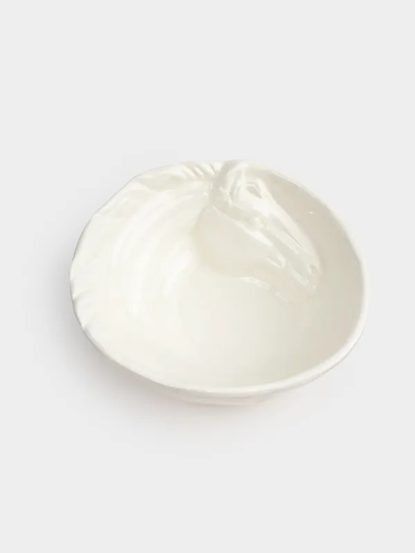 Салат ыдысы, 16х7 см, мл, керамика, сүт түстес, Жылқы, Horse pattern, image-0