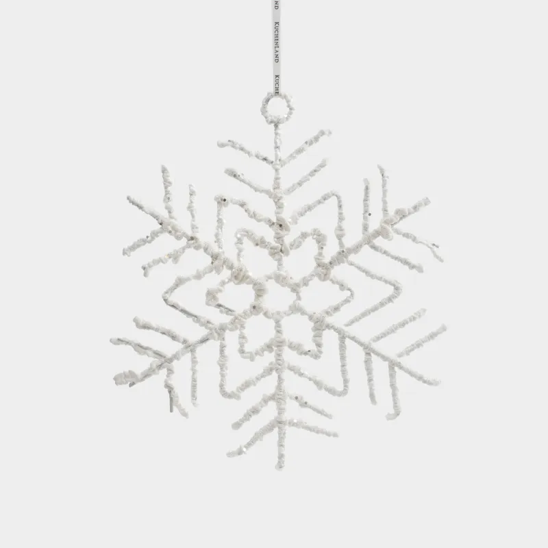 Украшение декоративное, 25x28 см, пластик/металл, серебристое, Снежинка, Figure sparkle