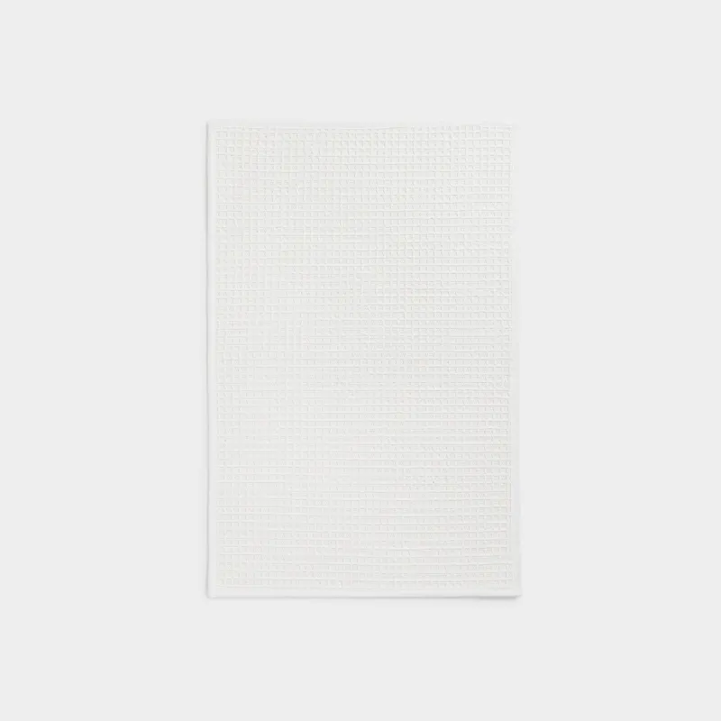 Кілемше, 50x80 см, сырғанауға қарсы, мақта, сүт түстес, Waffles snug