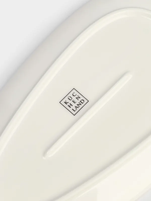 Тағам, 26х15 см, Фарфор P, сопақ, ақ, Синергия, image-3