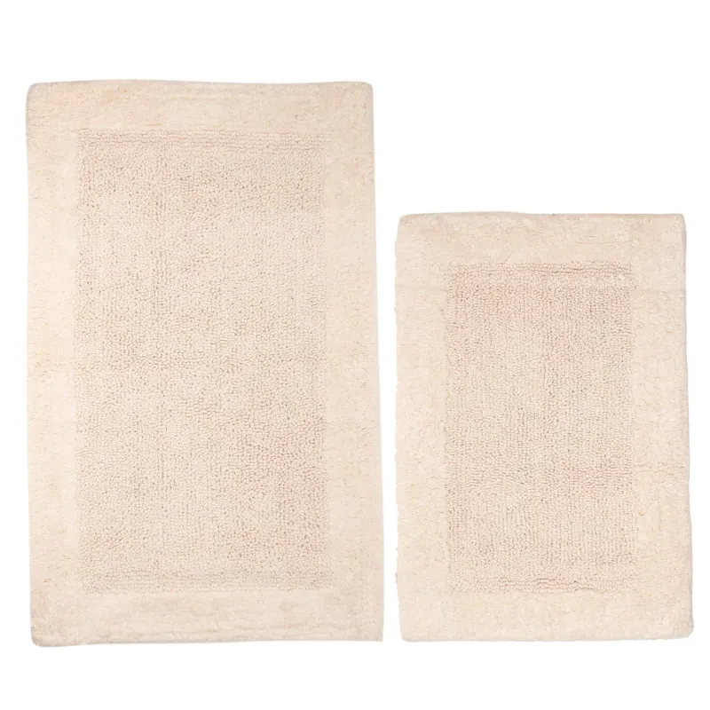 Коврик для ванной комнаты, 40x60/50x80 см, 2 шт, противоскользящий, хлопок, молочный, Metric, image-0