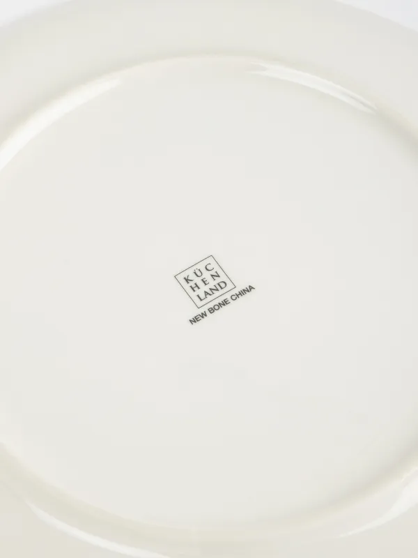 Түскі ас тәрелкесі, 28 см, фарфор N, ақ, алтын жиектері бар, Анар мен апельсин, Christmas miracle, image-4