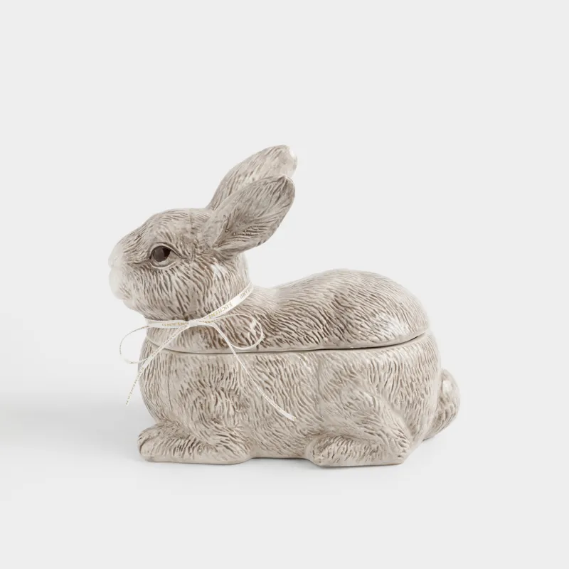 Сақтау ыдысы, 21х18 см, 800 мл, керамика, қоңыр, Қоян, Easter lace