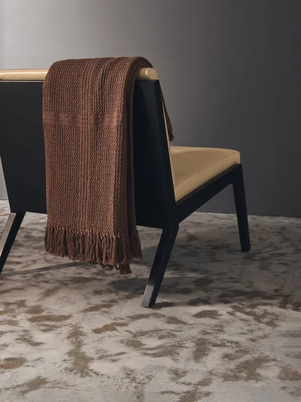 Жамылғы, 130x170 см, шашағы бар, мақта/люрекс, қоңыр, Тор, Strike, image-1