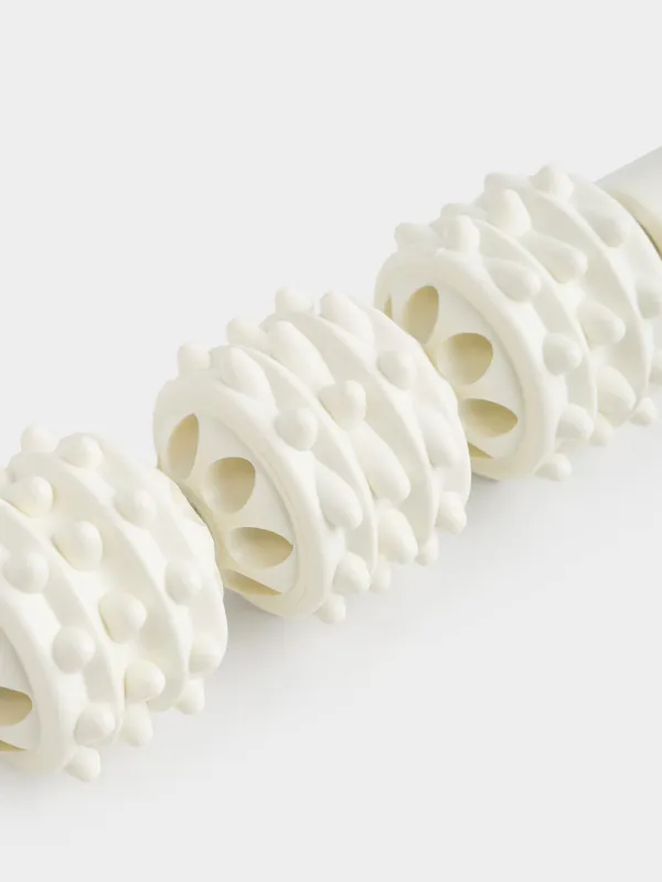 Массаждық ролик, 31 см, йога мен фитнеске арналған, пластик, сүт түстес, Sport, image-2