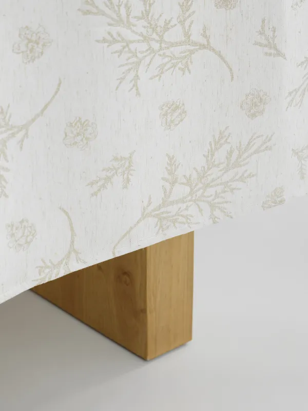 Дастархан, 160х160 см, жаккард, полиэстер, сарғылт-қоңыр, Қылқан жапырақты бұтақтар, Conifer branches, image-5