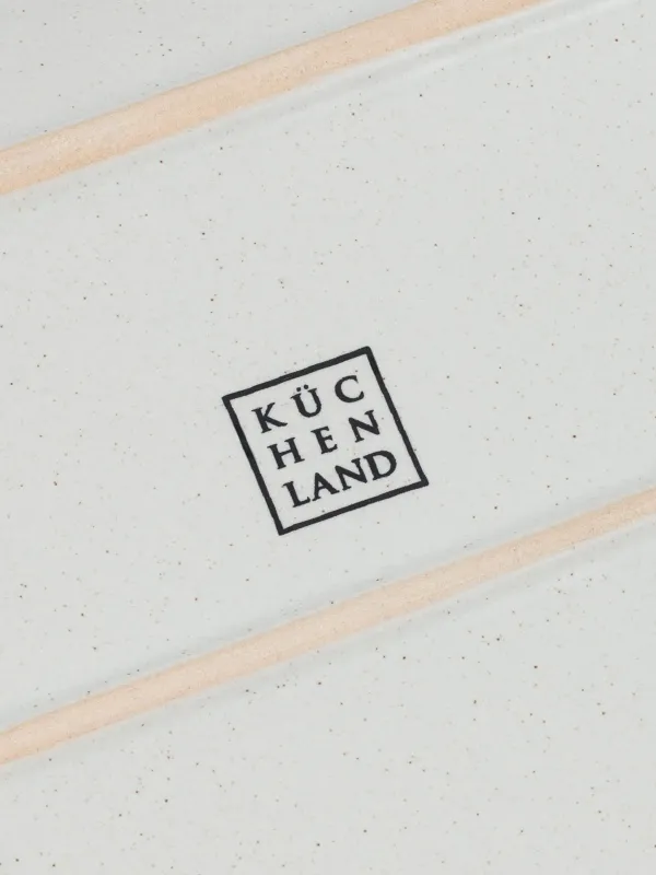 Ыдыс, 37х18 см, керамика, сопақша, сүт түстес, дақты, Particle, image-4