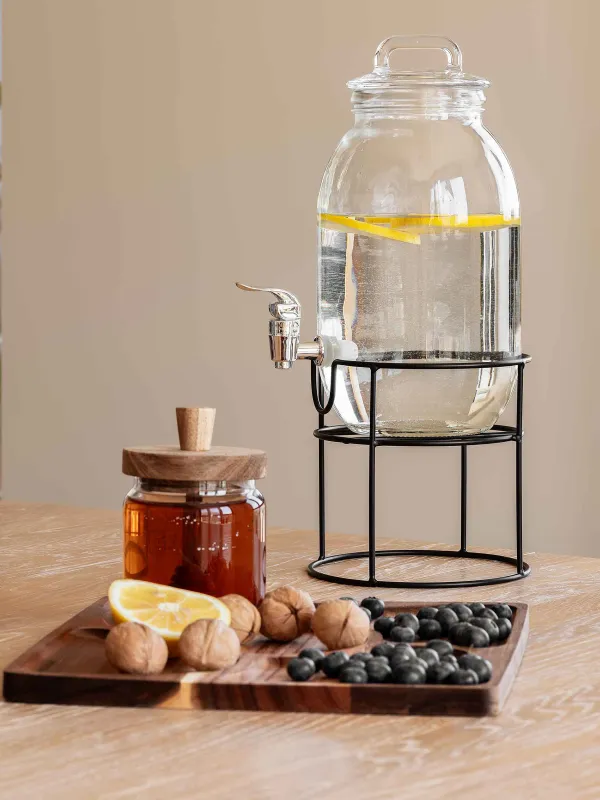 Балға арналған банкі, 400 мл, қасықпен, пайдаланылған шыны/ағаш, Noble tree, image-6