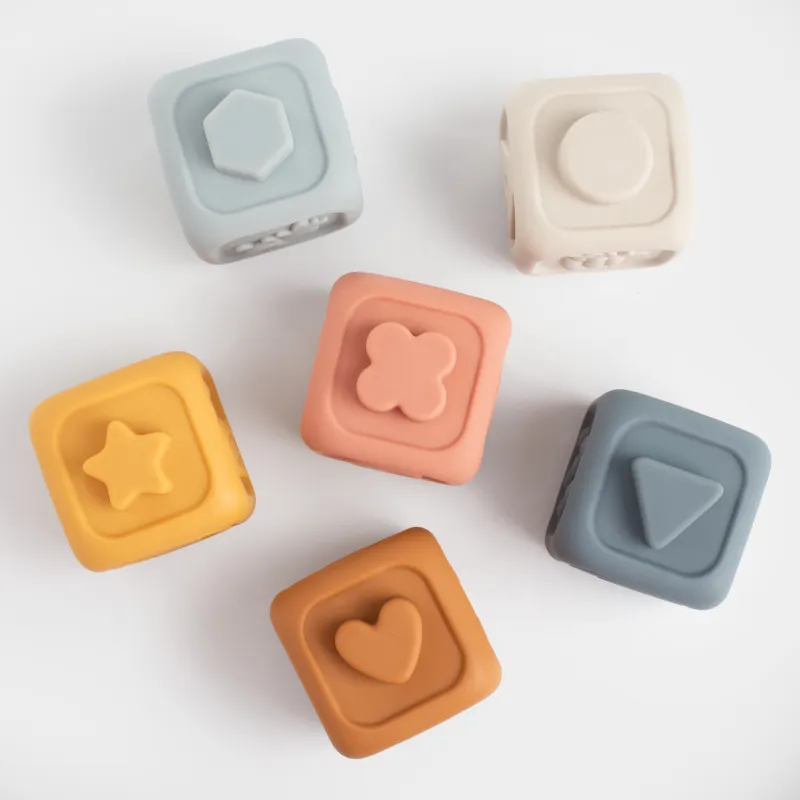 Ойыншық-сұрыптаушы, 6х6 см, 6 зат, дамытушы, ПВХ, түрлі-түсті, текшелер, Kiddy, image-2