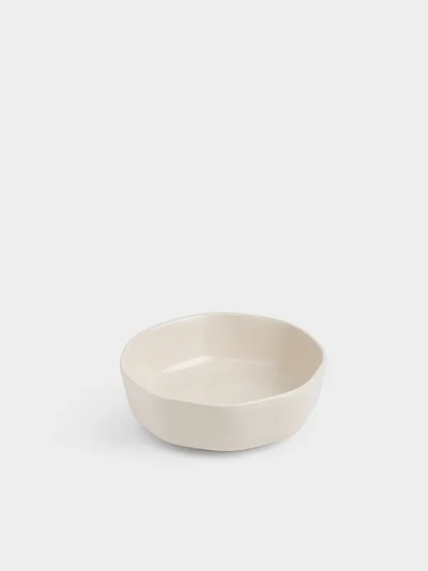 Салатник, 16х5 см, 550 мл, керамика K, молочный, Мятый эффект, Crumple creme, image-1