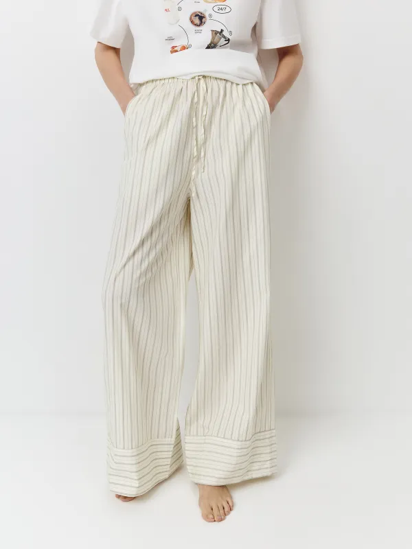 Брюки женские, домашние, белые, Alvida, image-1