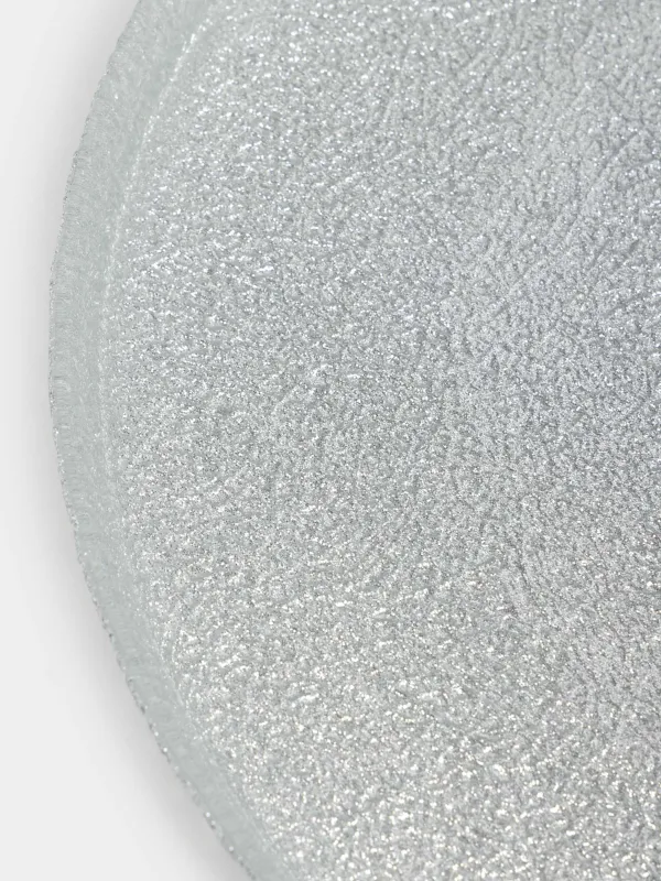 Түскі ас тәрелкесі, 28 см, шыны Р, күміс түстес, Cracle, image-3