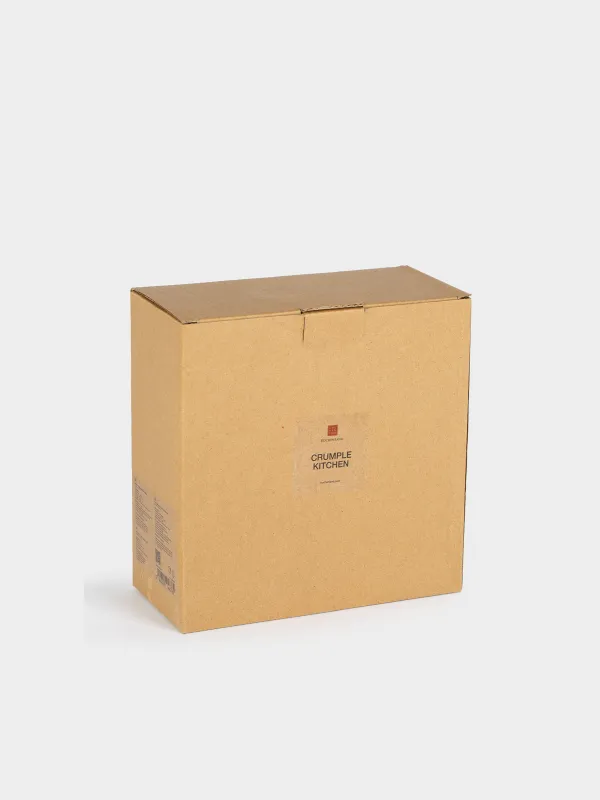 Салат ыдысы, 18х6 см, 890 мл, стендте, керамика/ағаш, сүт түстес, Мыжылған әсер, Crumple kitchen, image-6