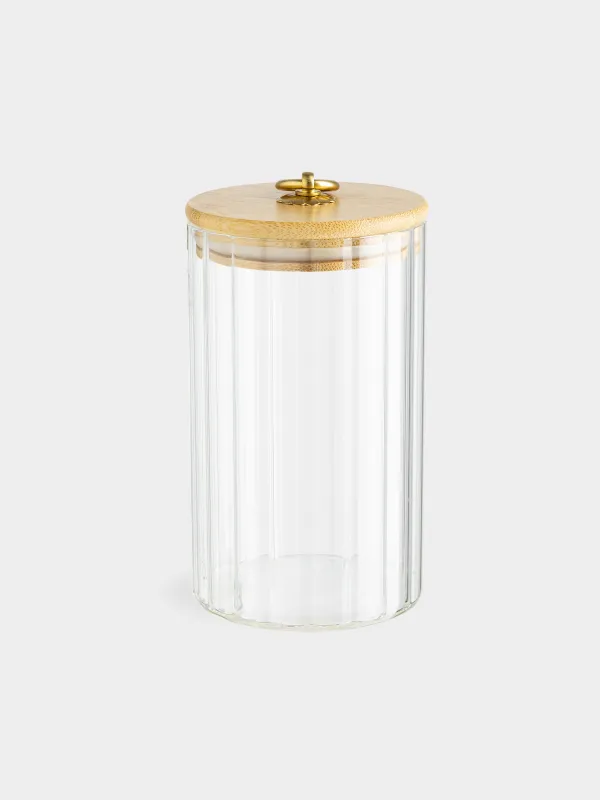 Сусымалы азық-түлік Банкі, 800 мл, бамбук Шыны, Camellia, image-0