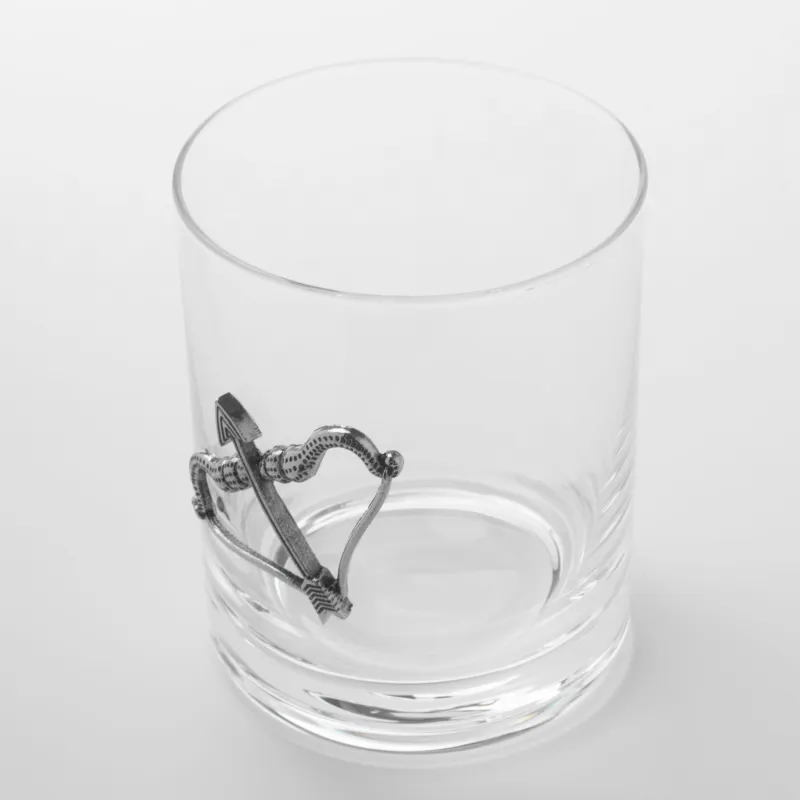 Виски стақаны, 10 см, 340 мл, шыны/металл, күміс, Мерген, Zodiac, image-1