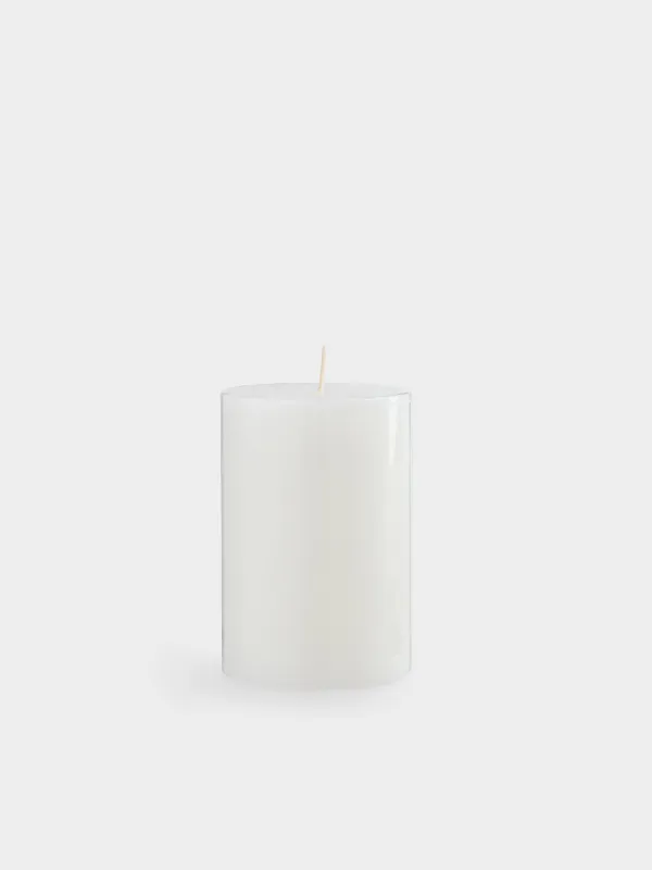 Хош иісті шам, 10 см, цилиндрлік, ақ, жаңа хош иіс, Luxury white, image-0