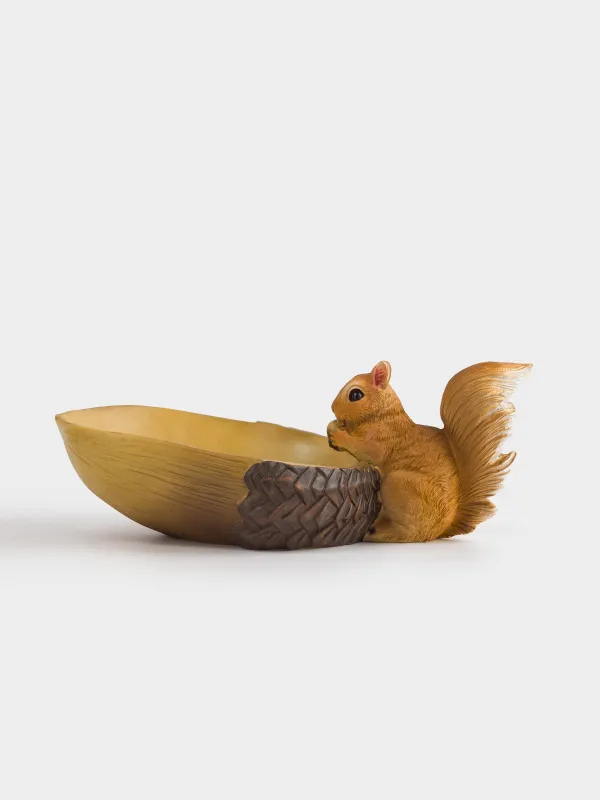 Конфетница, 27х10 см, полирезин, коричневая, Белка, Forest symphony, image-0