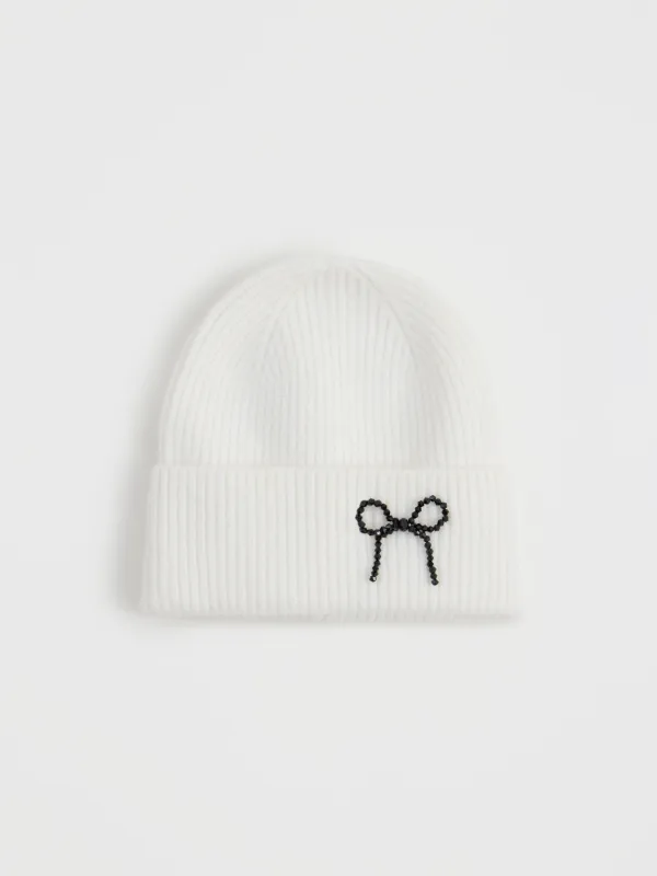 Шапка женская, Knitting bow