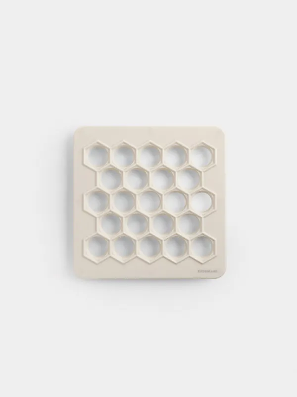 Тұшпара жасауға арналған форма, 24х24 см, 23 ұяшық, шаршы, пластик, сүт түсті, Bakery, image-1