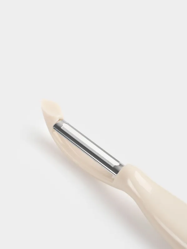 Овощечистка, 17 см, сталь/пластик, серо-молочная, Regular, image-4